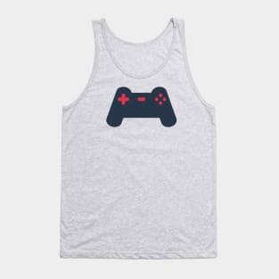 Minimalist Console Controller (Dark Blue and Red) Tank Top